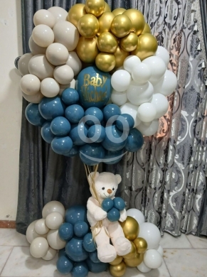 Custom Personalized Balloon Stand Column | Perfect for Birthday, Baby Shower, or Gender… — 5