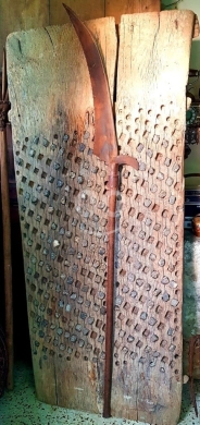 Antique Wooden Threshing Sledge (Mawraj) for Sale - Rustic Farm Tool Collectible! — 2