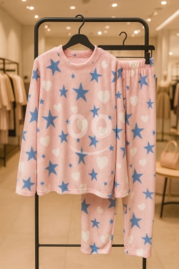 طقم بيجامة شتوي نسائي مخملي ناعم ودافئ | Women's Ultra-Soft Velvet Winter Pajama Set — 7