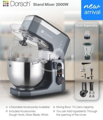 Kitchen appliances in Aramoun - عجانة دورش الاحترافية بقوة 2000 واط وسعة 10 لتر | Dorsch Professional Stand Mixer 2000W - 10L