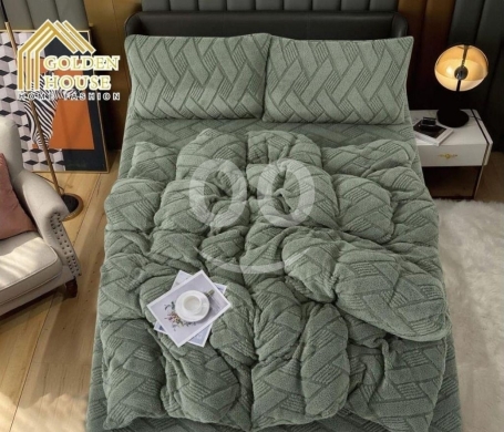 طقم لحاف شتوي رزلان مخملي ناعم ودافئ | Razlan Velvet Winter Bedding Quilt Set — 8