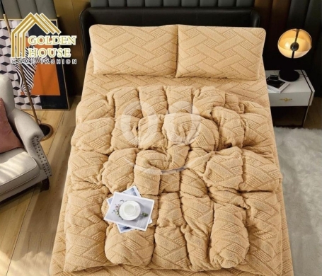 طقم لحاف شتوي رزلان مخملي ناعم ودافئ | Razlan Velvet Winter Bedding Quilt Set — 4