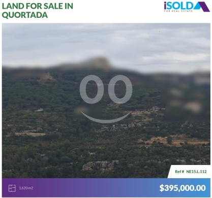 Lands for sale in Metn - 1620m2 Land+Mountain View 4sale in Qourtada/Metn - ارض للبيع في قرطاضةNE15L112