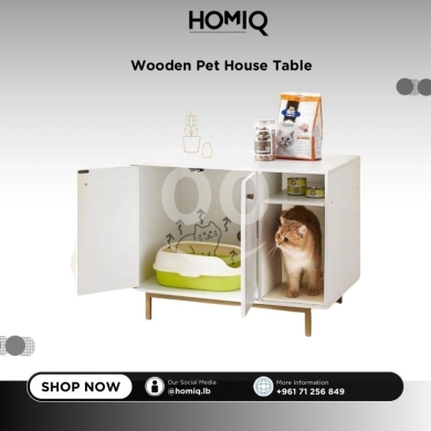 Other Goods in Deir Mimas - HOMIQ Wooden Pet House Table | Hidden Cat Litter Box Enclosure & Pet Storage Cabinet