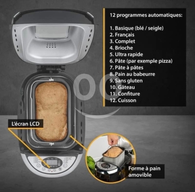 ??first Bread maker with 850W power. Capacity 1250g. Timer. 12 automatic programs — 8