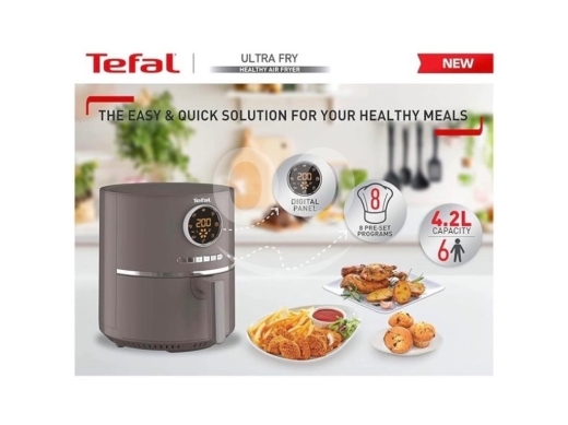 ?? Tefal Ultra Fry Digital Air Fryer, 4.2 Liters, 8 Programs, Charcoal Grey —1630 w… — 3