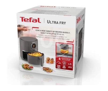 Kitchen appliances in Achrafieh - ?? Tefal Ultra Fry Digital Air Fryer, 4.2 Liters, 8 Programs, Charcoal Grey —1630 watt-مقلاة بطاطا