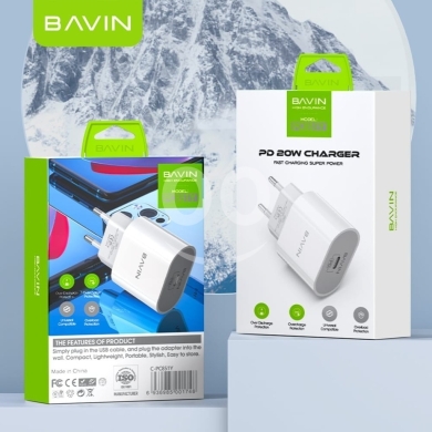 Mobile accessories in Saida - شاحن BAVIN PD بقوة 20 واط شحن سريع وذكي | BAVIN PD 20W Fast Charger - Intelligent Power Adapter
