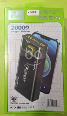 Mobile accessories dans Tabbaneh - باور بانك بافين 20000 مللي أمبير شحن سريع 22.5 واط | BAVIN 20000mAh 22.5W Fast Power Bank