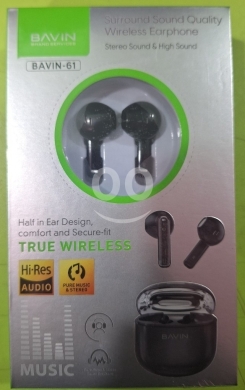 اكسسوارات الهاتف المحمول في التبانه - سماعات بافين لاسلكية ستيريو بجودة صوت عالية | BAVIN-61 True Wireless Hi-Res Audio Earphones