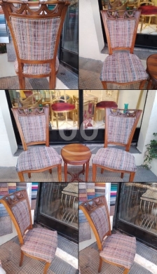 Other home furniture in Bchamoun - طقم كرسيين خشب زان مودرن مع طاولة دائرية أنيقة | Pair of Modern Beech Wood Chairs with Elegant Table