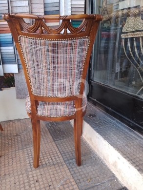طقم كرسيين خشب زان مودرن مع طاولة دائرية أنيقة | Pair of Modern Beech Wood Chairs with El… — 3
