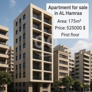 Apartments for sale in Hamra - شقة على البريستول في الحمرا 175م² للبيع