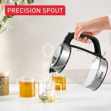 غلاية تيفال الزجاجية بسعة مع إضاءة داخلية | Tefal Glass Electric Kettle 1.7L with Interna… — 4