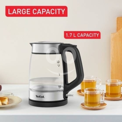 غلاية تيفال الزجاجية بسعة مع إضاءة داخلية | Tefal Glass Electric Kettle 1.7L with Interna… — 3