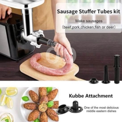?? Royalty Line® EMG1600 Electric Meat Grinder - 1600W - Meat Grinder with 3 Cutting … — 6