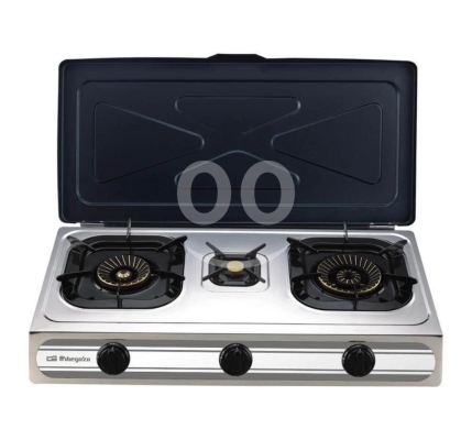 Kitchen appliances in Al Dahye - ?? Orbegozo FO 3500 - Stainless steel gas stove, butane or propane gas, piezoelectric ignition, tw