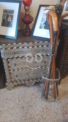 خزانة أدراج خشبية أنتيك مرصعة بالصدف الفاخر | Antique Inlaid Mother of Pearl Chest of Drawers