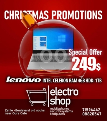 Computers Parts & Software Accessories in Zahleh - لابتوب Lenovo Celeron