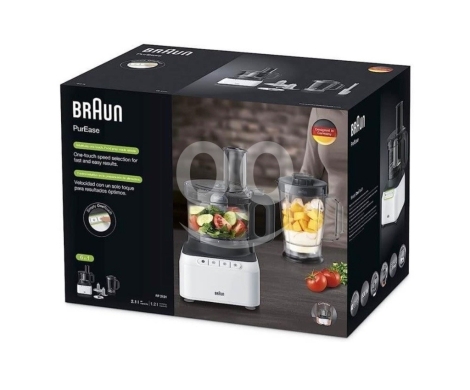 Kitchen appliances in Achrafieh - ?? Braun Fp 3131, Food Processor White , 800 Watts. Blender 1.2 L, Prep Bowl 2.1 2 Speed Button An