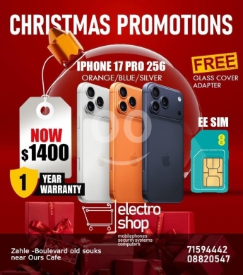 Mobile phones in Zahleh - iPhone 17 Pro 256GB (Orange Blue Silver)