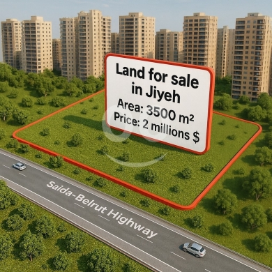 Lands for sale in Jiyeh - أرض 3500م² للبيع في الجية مع رخصة محطة بنزين