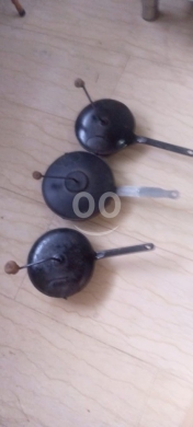 Other Goods in Hammana - Set of 3 Antique Manual Coffee Roasters - Vintage Cast Iron Bean Heaters