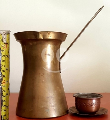 Antiques & Collectibles in Batroun - كوة نحاسية عملاقة احتفالية (تتسع لـ ٢٤ فنجان) - إبريق قهوة تركي/عربي عتيق
