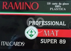 Italcards Ramino PROFESSIONAL MAT SUPER 89 Playing Cards - 100% Plastic, Waterproof (2 Decks)