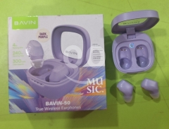 سماعات بافين BAVIN-50 لاسلكية ببطارية تدوم طويلاً | BAVIN-50 True Wireless Earphones 4H Playtime