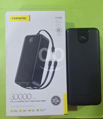 Mobile accessories in Tabbaneh - باور بانك فونينج 30000 مللي أمبير شحن سريع 22.5 واط | Foneng 30000mAh 22.5W Fast Charge Power Bank