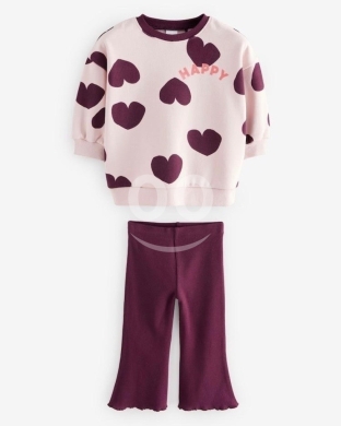 Clothing in Roumine - Next Plum Purple Sweatshirt and Flare Leggings Set