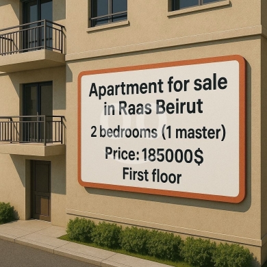 Apartments for sale in Ras-Beyrouth - شقة طابق أول 2 نوم للبيع ب 185000$