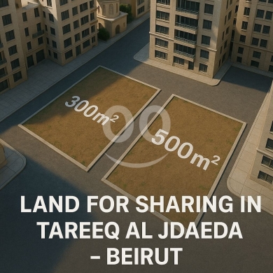 Lands for sale in Tarik Jdideh - أرضين للمشاركة في الطريق الجديدة منطقة ثالثة