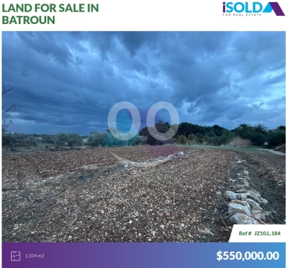 Lands for sale in Batroun - 1104m2 Prime Land 4Sale in the Heart of Batroun - أرض للبيع في البترونJZ10L184