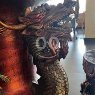 Other home furniture in Bchamoun - Handcrafted Oriental Dragon Coffee Table & 4 Stools | طاولة قهوة بتصميم تنين شرقي مع 4 مقاعد