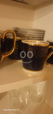طقم شاي وقهوة ملكي أزرق ومذهب | ١٨ قطعة فاخرة | $40 — 2