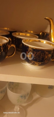 طقم شاي وقهوة ملكي أزرق ومذهب | ١٨ قطعة فاخرة | $40 — 3