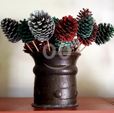Antiques & Collectibles in Batroun - إناء نحاس أحمر يدوي - مزهرية ديكور ريفية مناسبة للزهور والمزروعات