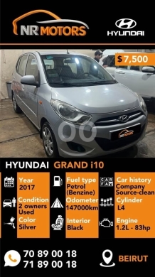 Hyundai in Beirut City - Hyundai i10 Model 2017