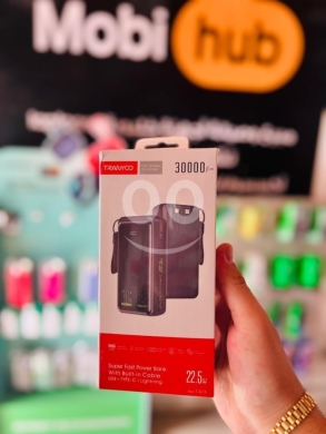 Mobile accessories in Zgharta - Tranyoo 30,000mAh Super Fast Power Bank - 22.5W High Capacity Portable Charger with Built-in Cables