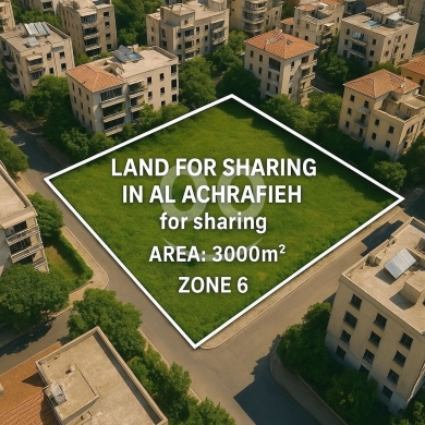 Lands for sale in Achrafieh - أرض 3000م² في الأشرفية (الجعيتاوي) زون 6 للمشاركة