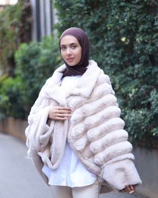 fur coat ribbed — 5