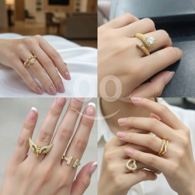 Elegant Gold-Plated Statement Rings for Women — 2