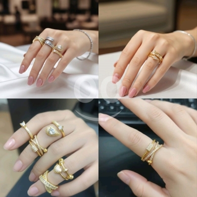 Elegant Gold-Plated Statement Rings for Women — 5