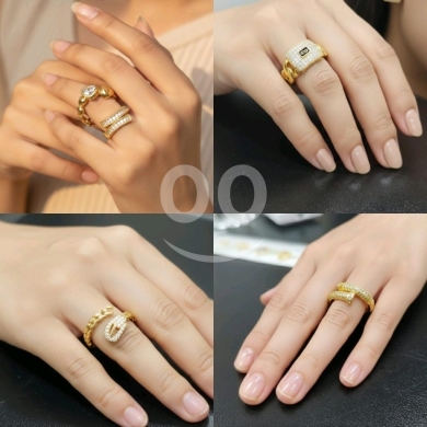 Elegant Gold-Plated Statement Rings for Women — 7