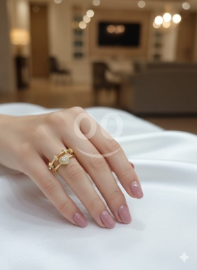 خواتم نسائية فاخرة مطلية بالذهب — 3
