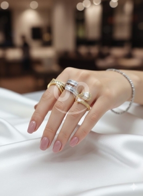 خواتم نسائية فاخرة مطلية بالذهب — 8