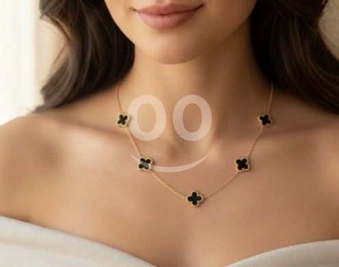مجموعة مجوهرات فاخرة مطلية بالذهب — 4