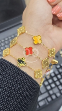 مجموعة مجوهرات فاخرة مطلية بالذهب — 6